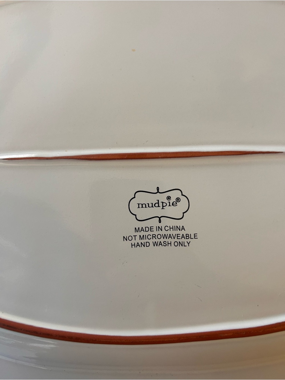 MUD PIE Lodge Oval Serving Platter Leather Handles #0430269 - Picture 6 of 9